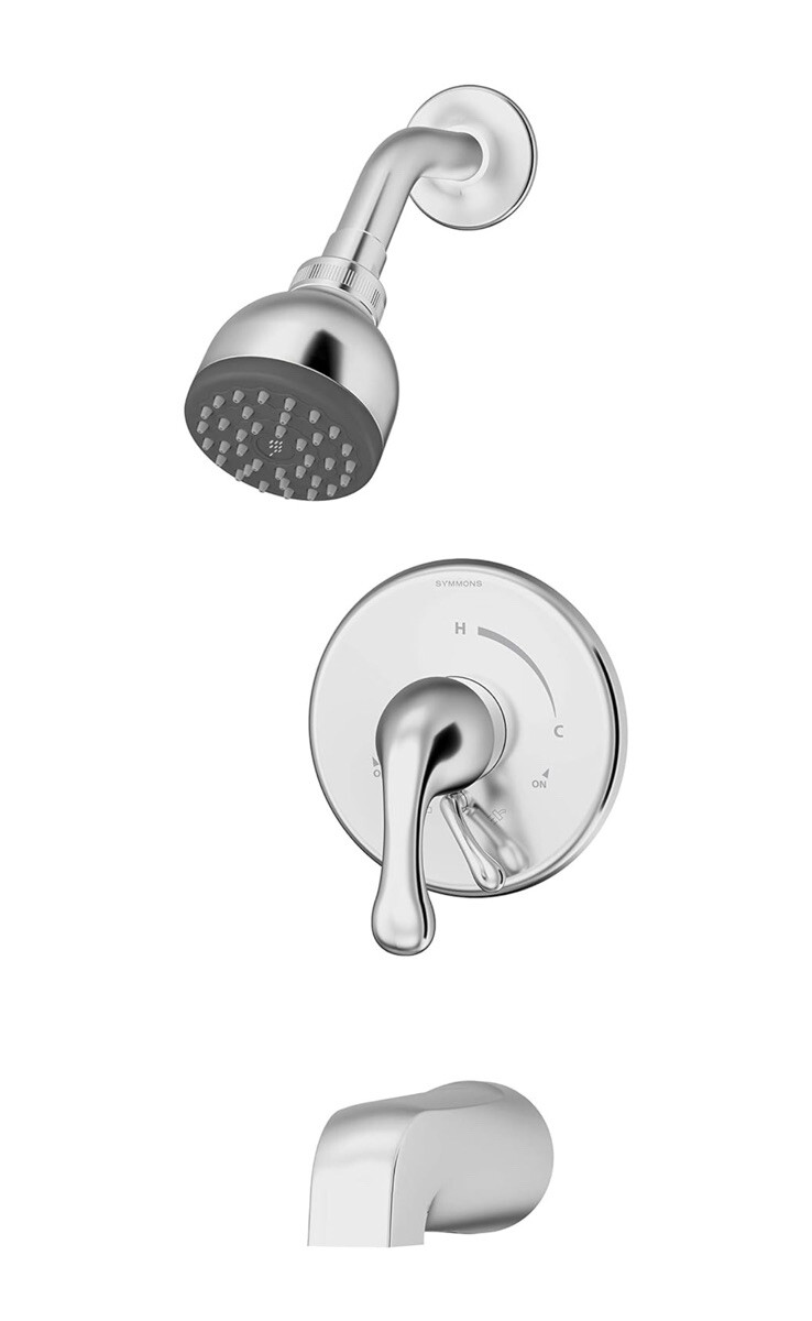 Symmons S-6602-1.5-TRM-STN Unity Single Handle 1-Spray Tub and Shower Faucet
