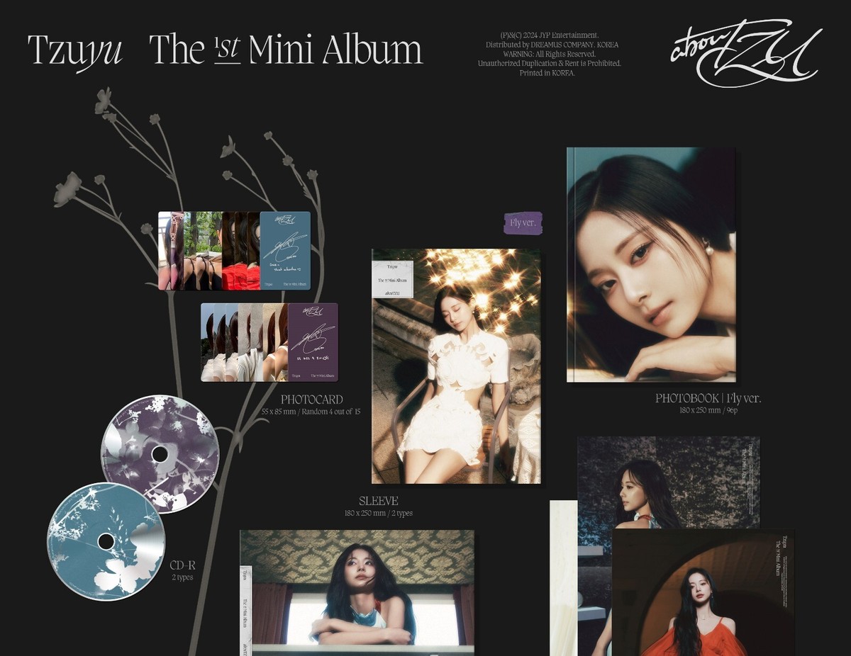 TZUYU TWICE 1st Mini Album [abouTZU] Run Ver. CD+Book+Poster+P