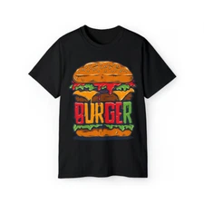 Hamburger t-shirt burger fast food 5XL 4XL 3XL XXL XL L M S