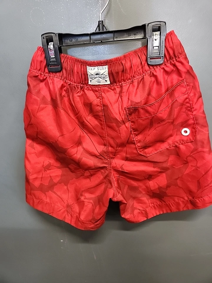 Bañador Gap Niños Talla S Rojo Regular Floral Cintura Elástica Estampado Foto 3 de 4