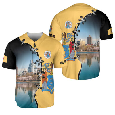 Personalized Name New Jersey Baseball Jersey Shirts NJ New Jersey State Shirts f