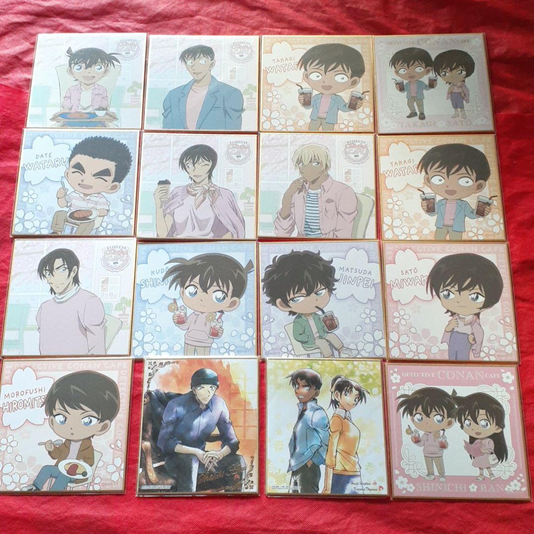 Popular Long Hit Anime Detective Conan Large Quantity Set Of 16 Colored Papers