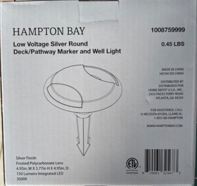 Hampton Bay 10-Watt Equivalent 150 Lumens Low Voltage Silver Integrated LED