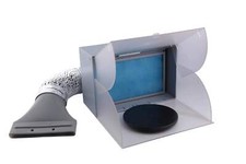 MINI CABINE DE PEINTURE CABINE D'ASPIRATION 3M³/MIN, ECLAIRAGE LED ET TUYAU D...