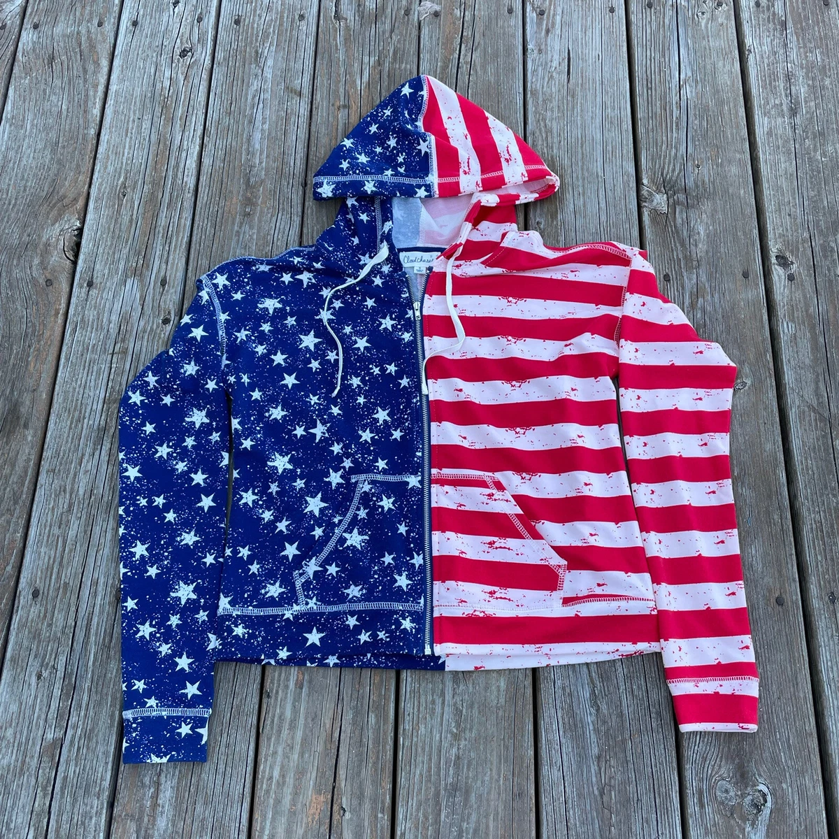 Patriotic zip top up hoodie