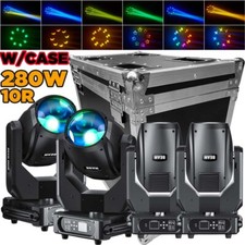 U KING 2PCS Beam Moving Head Light 280W 10R Frost Rainbow with Flightcase