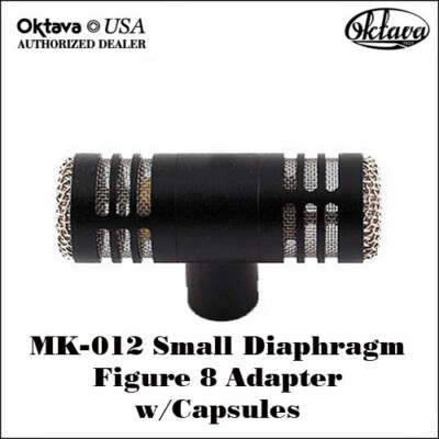 Oktava - Black MK-012 Figure 8 Adapter with Capsules - Brand New