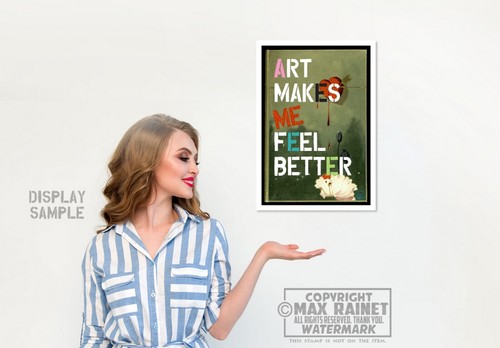 Art Makes Me Feel Better 2018 Jasper Collins * Retro Graffiti * Frame Worthy Art - Picture 4 of 13
