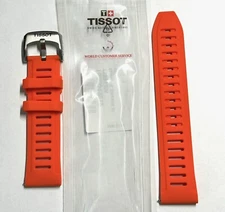 Original Tissot T-Touch Connect For CASE-BACK# T153420A Orange Rubber Band Strap