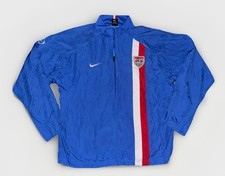 Vtg 2006 FIFA World Cup NIKE USA Soccer USMNT Full Zip Jacket Blue size XL flaw
