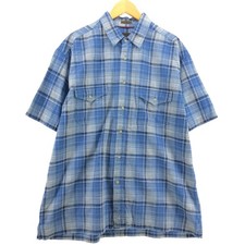 Vintage 1990'S St. John's Bay short-sleeved cotton check box shirt size XL men's