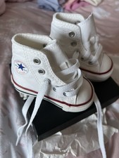  Toddler All Star Converse Canvas High Top Trainers Size UK 2 EU 18