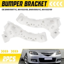 For Mazda 3 2004-2008 Front Leftright Bumper Retainer Brackets White 2pcs For Mazda 3 2004-2008 Front Leftright Bumper Retainer Brackets White 2pcs