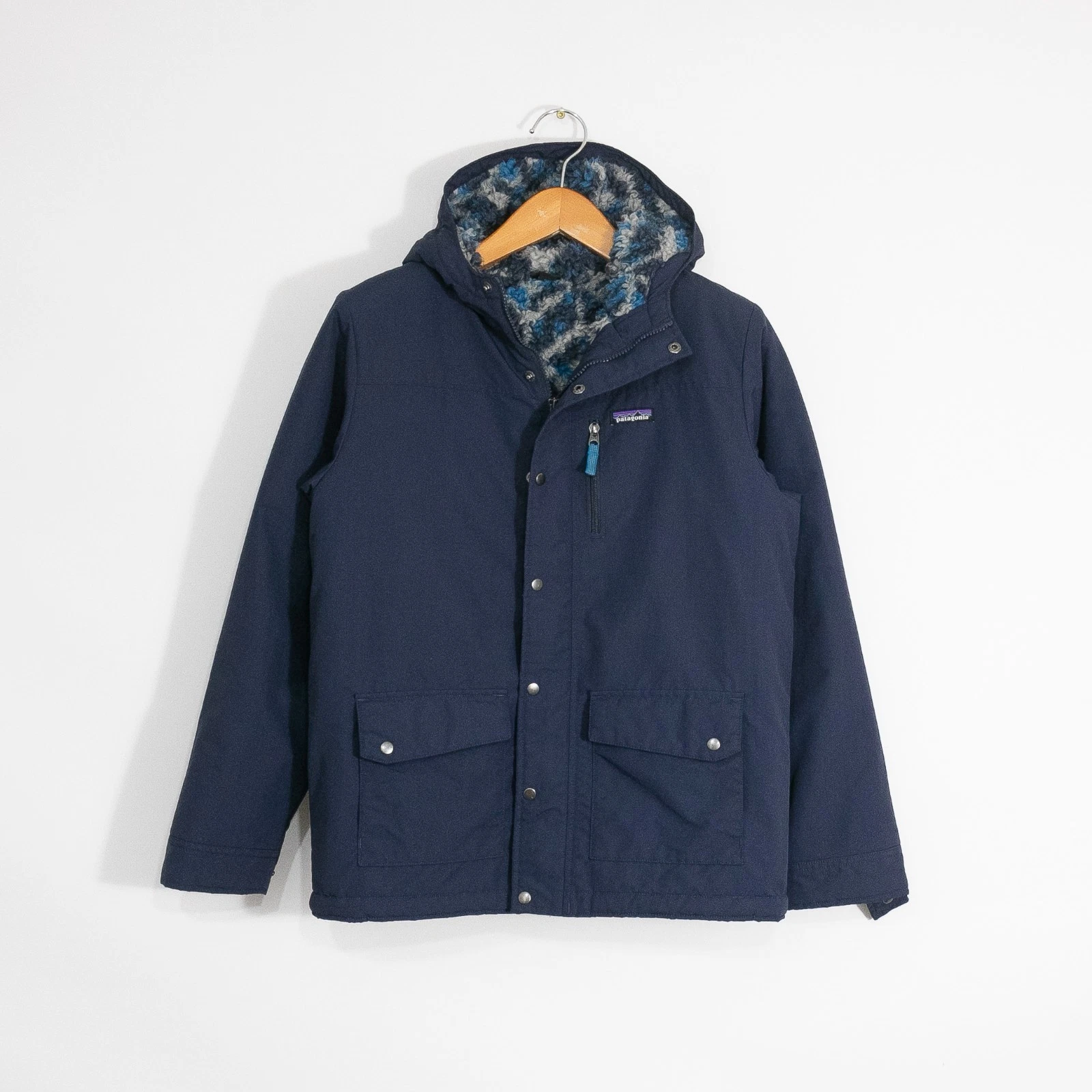 Patagonia Inferno Lined Jacket Kids 2XL (16-18) - Dark Blue Outdoors Winter Hood