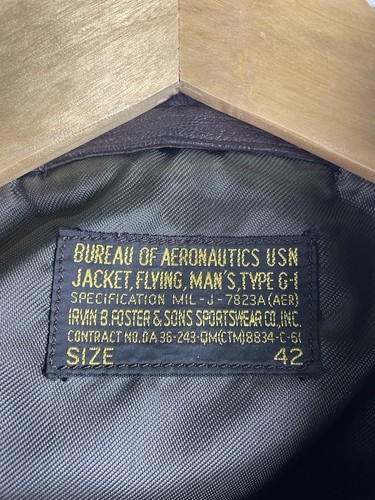 Vintage Vietnam 1960’s G-1 Irvin B Foster USN Flight Jacket Size 42 - Picture 2 of 15