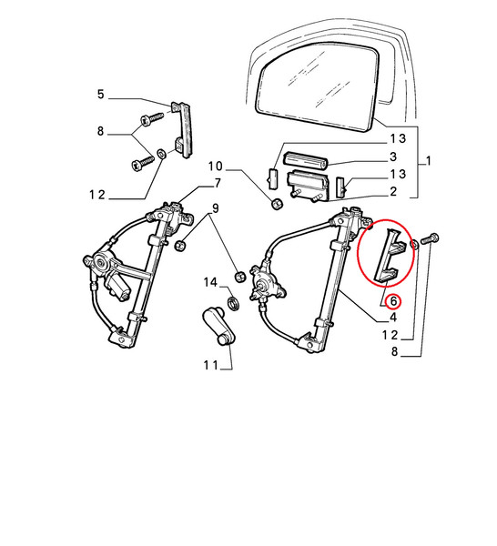 Gully Anschluss Seite Vorne Rechts Alfa Romeo 145 Original 46744486-image
