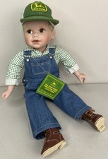 VTG 1999 JOHN DEERE Danbury Mint "Johnny" 14" Farm Boy Porcelain Doll