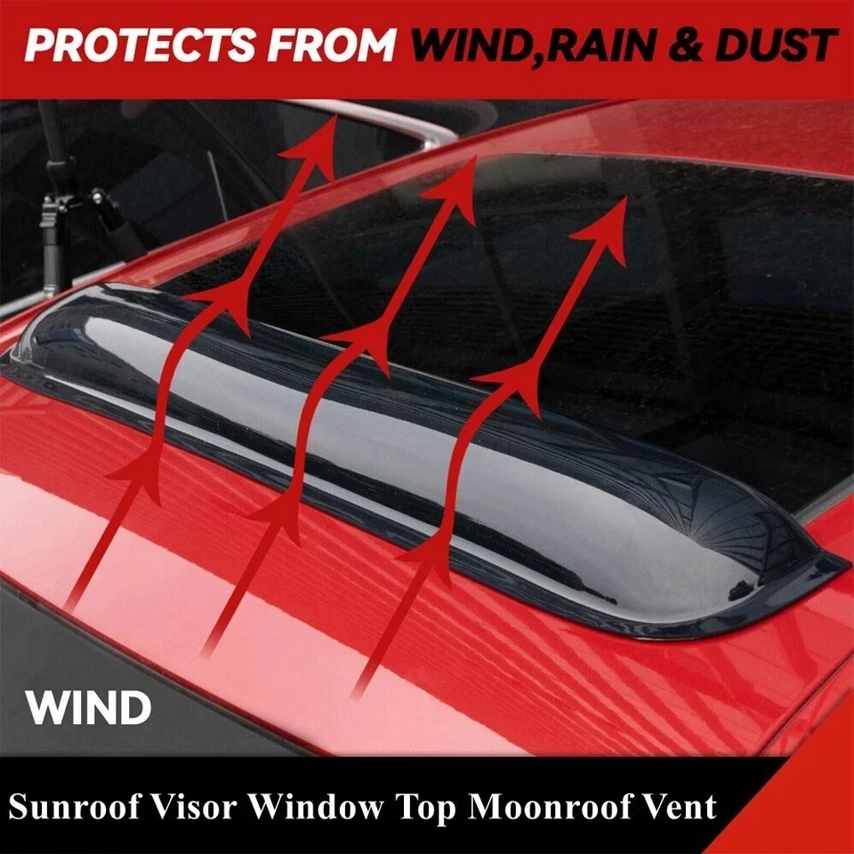 For Honda Sunroof Visor Window Top Moonroof Vent 38" Wind Deflector Rain Guard Foto 4 de 4