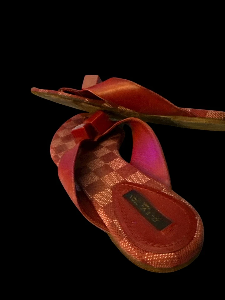 Sandalias Louis Vuitton Borgoña Foto 2 de 4