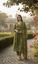 Women fo Kurta Kurti with Paint Dupatta Indian Ethnic Dress Set Top Tees Bottom
