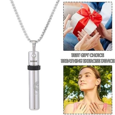 Fidget Spinner Necklace Meditation Spinning Chime Calm Anxiety Stainless Steel