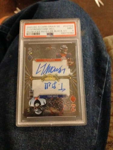 2023 Wc 5 Card Draw Sd Cj Stroud/tank Dell Wldeuces Au D Lzr Black 1/1 Psa 9