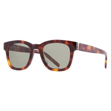 Saint Laurent Green Square Unisex Sunglasses SL M124 002 49 SL M124 002 49
