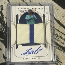 2024 Panini National Treasures - Prospect Material Signatures Lazaro Montes /99
