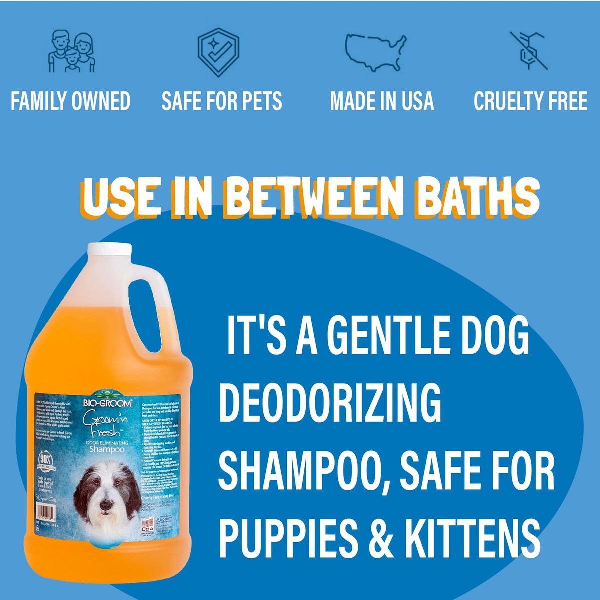 Bio-Groom Groom 'N Fresh Dog and Cat Conditioning Shampoo,