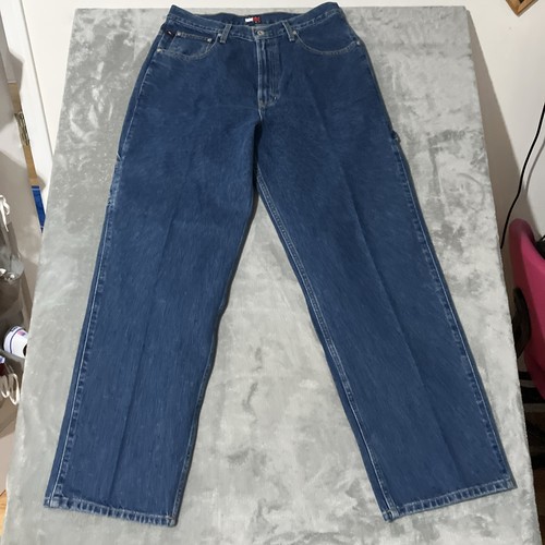 Vintage Deadstock Tommy Hilfiger Carpenter Jeans 32x32 Loose Fit Full Leg Y2K - Bild 4 von 15