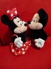 Disney Mickey and Minnie Mouse Hand Puppets Applause 11" Vintage