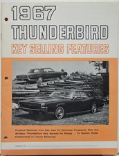 1967 Ford Thunderbird Key Selling Features Sales Brochure