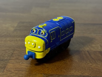 Chuggington Brewster Train Die cast Blue Yellow 2010 Learning Curve Toy Engine