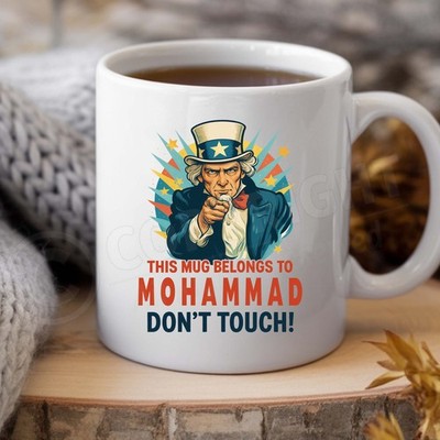MOHAMMAD Geburtstag Tasse Geschenk Tee Kaffee Weihnachten personalisiert Uncle Sam