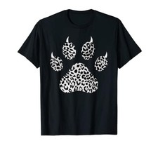 (TG. S) Stampa con zampa di leopardo delle nevi con artigli - Motivo ghepardo fe