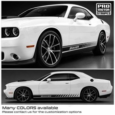 Dodge Challenger 2008-2023 Shaker Strobe Side Rocker Stripes Decals Many Colors