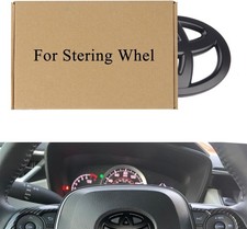 Black Steering Wheel Blackout Emblem Overlay For Tacom Tndra Cmry 4Rnner Rv4