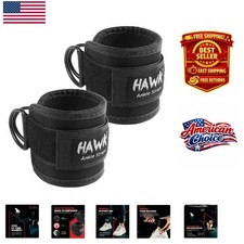 Adjustable Ankle Straps for Glute and Leg Workouts - Black, 220 lbs