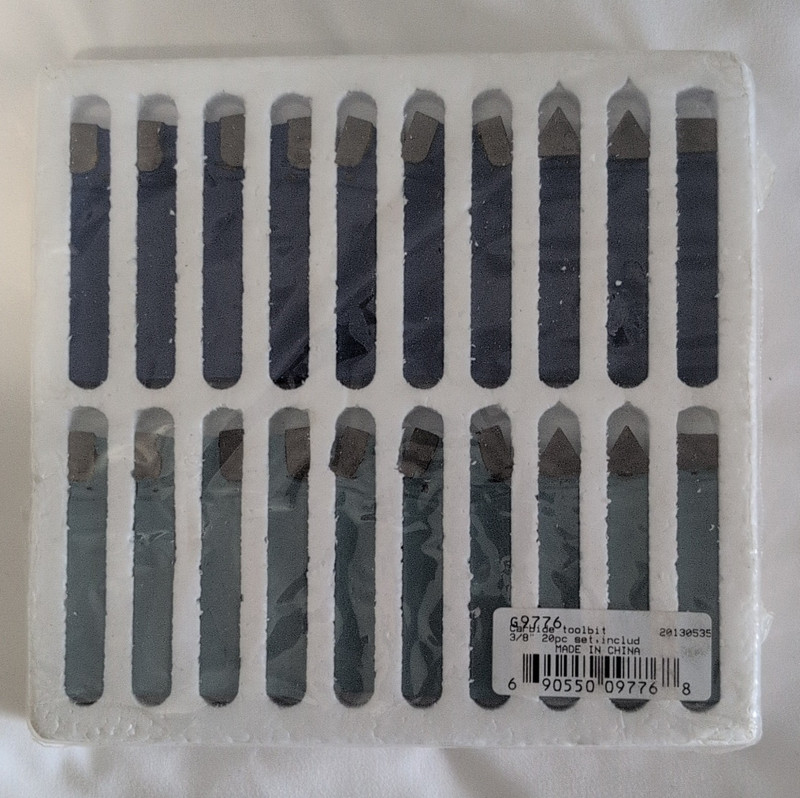Grizzly Industrial Carbide-Tipped Tool Bit Sets - 3/8in. 20 Pc., G9776