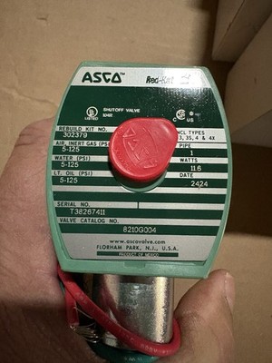 ASCO 8210G004 Electric Solenoid Valve 2-Way/2-Position with 24VDC Coil