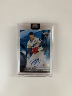 2025 Topps Chrome Black River Ryan #CBA-RR RC Auto Blue # 34/150 Dodgers