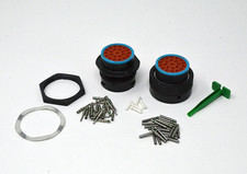 HDP20 Bulkhead 23-Pin Connector Kit, 14-16 AWG Solid Contacts (Made in USA)