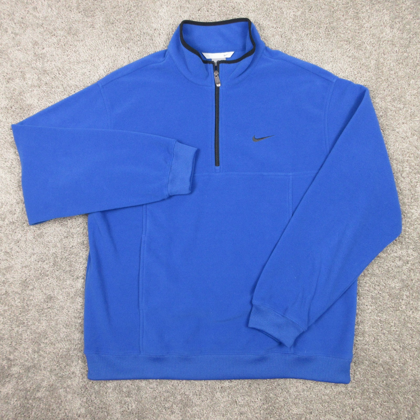SACAI X NIKE Giacca Nike vintage uomo XL blu 1 4 zip pile pullover giacca a vento etichetta argento