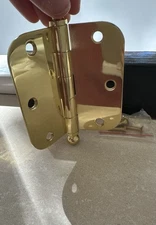 9 Hinges For 70.00 Hinges Polished Brass Ball Tip 5/8 Corners 3.5 X 3.5