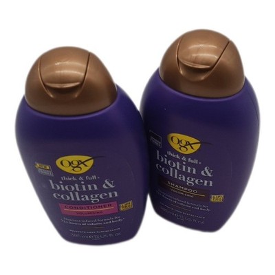 OGX   Shampooing + Après-Shampooing Biotin & Collagen Effet Volume (2 flacons de