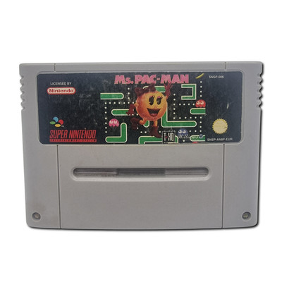 Ms Pac Man Super Nintendo SNES PAL Modul Spiel Game Cartridge Gebraucht