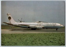 Boeing 707 Republique Benin aviation Airplane Airline postcard J. Soares #145 PC