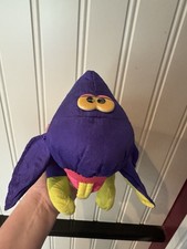 Vintage 1992 Fisher Price Puffalump Purple Plush Dinosaur Baby Pterodactyl Egg