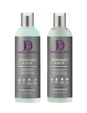 Design Essentials Peppermint & Aloe Therapeutics Shampoo & Conditioner 12oz Duo