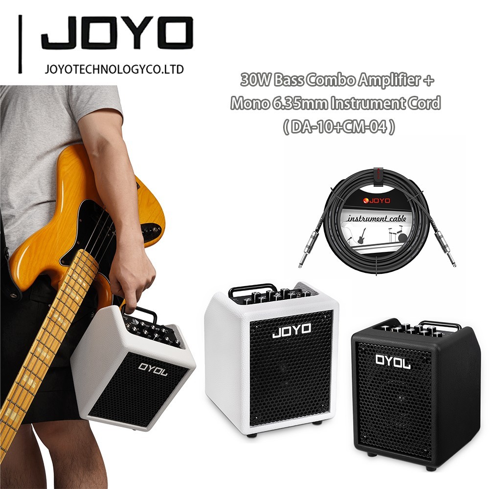 JOYO 30W Bass Combo Amp with 3-Band EQ & Compressor and  6.35mm Instrument Cord